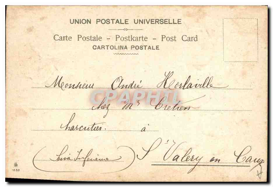 CPA Fantaisie Fleurs  — Verso