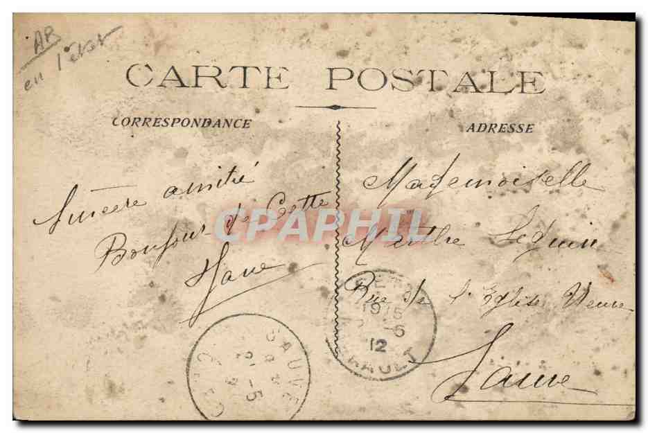 CPA Cette Joutes Cettoises Un bon coup de lance  — Rückseite