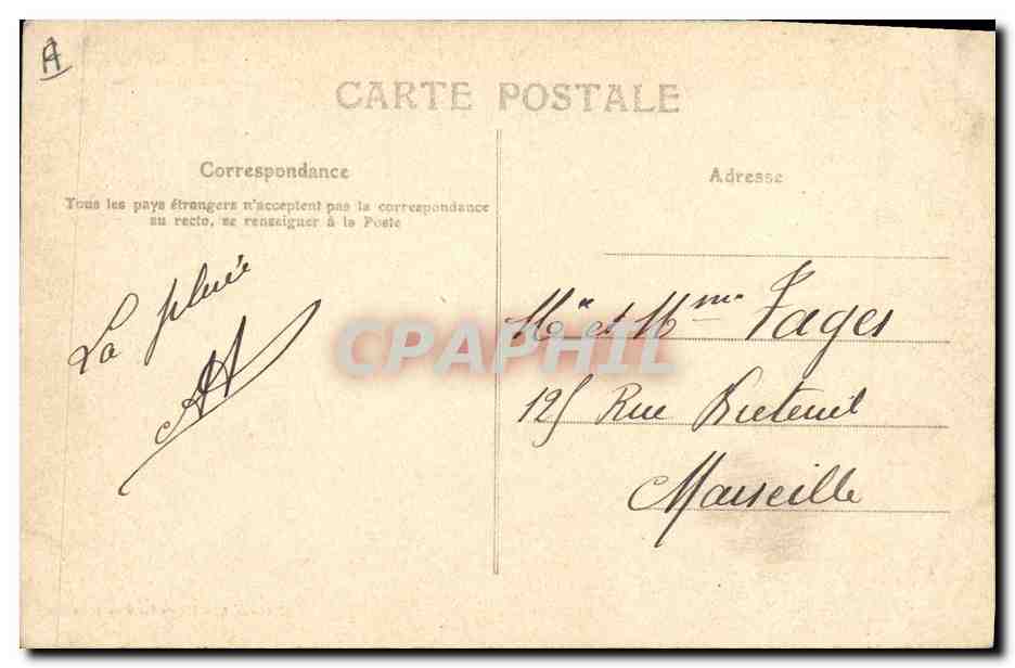 CPA Cette Joutes  — Rückseite