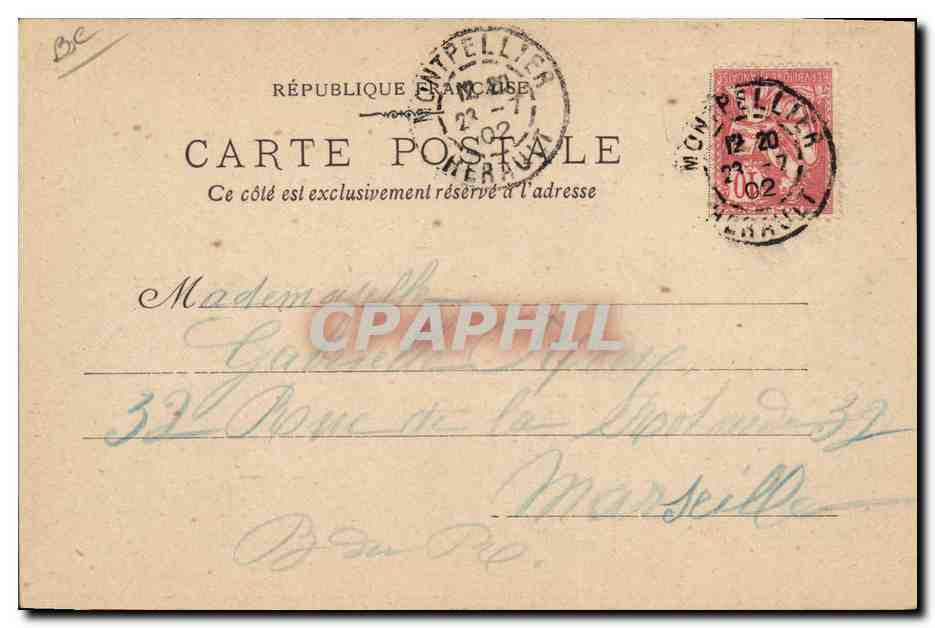 CPA Palavas les Flots Grand casino Granier  — Rückseite