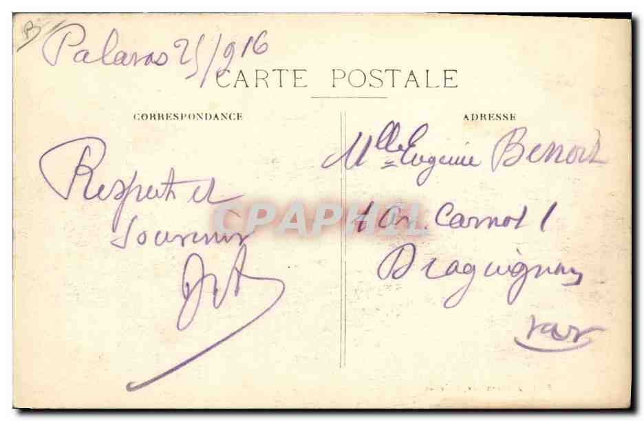 CPA Palavas les Flots Les joutes  — Rückseite