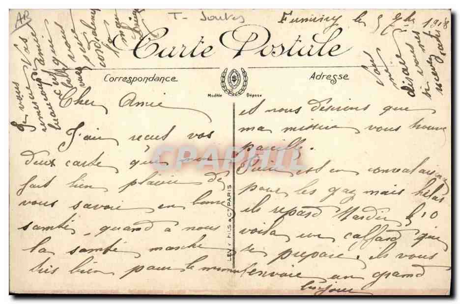CPA Une soiree de joutes au Pertuiset  — Rückseite