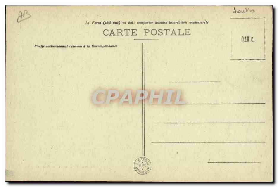 CPA Cette Les joutes  — Rückseite