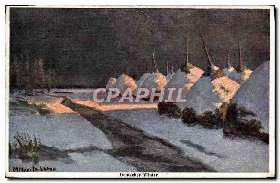 CPA Fantaisie Illustrateur Deutscher Winter