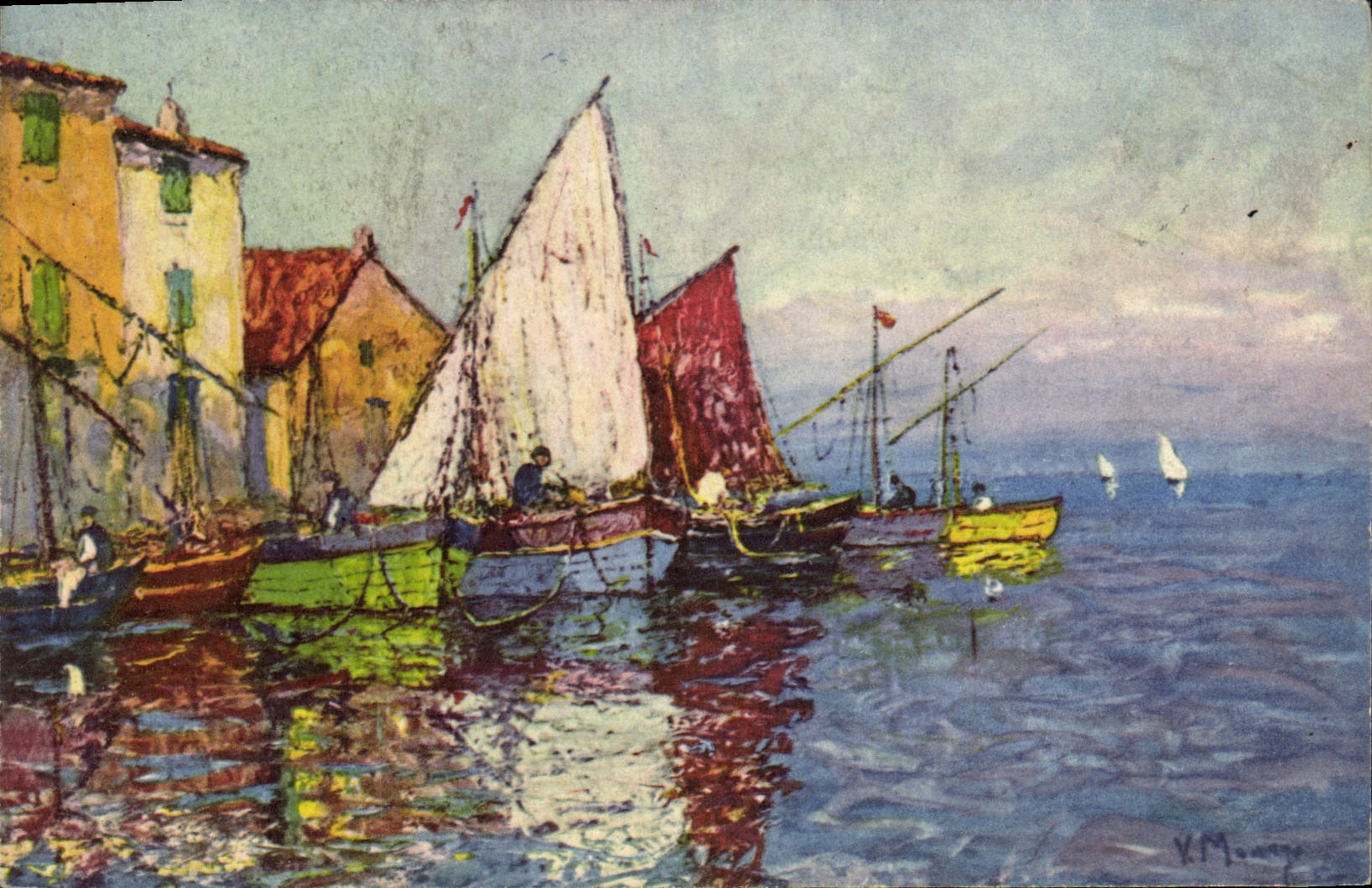 CPA Fantaisie Illustrateur Bateaux