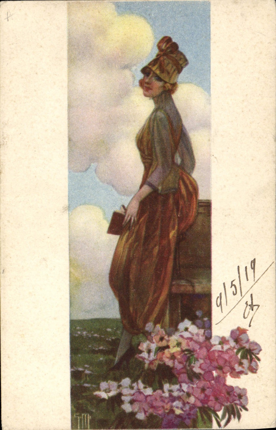 CPA Fantaisie Illustrateur Femme