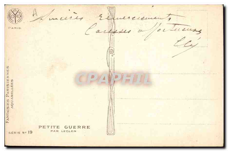 CPA Fantaisie Illustrateur Femmes Militaria — Verso