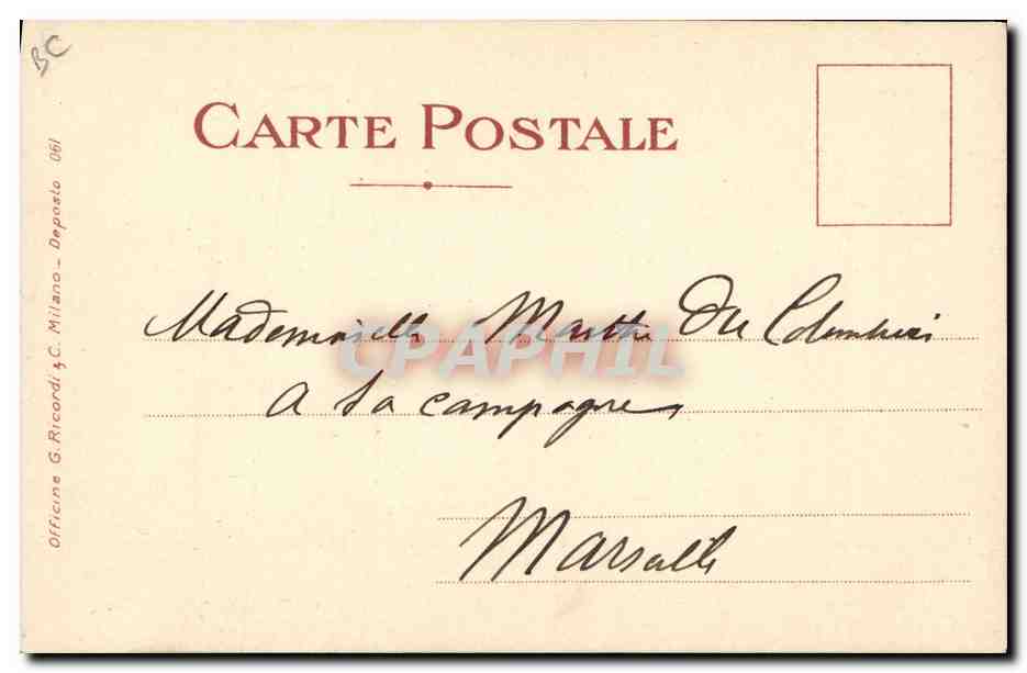 CPA Fantaisie Illustrateur Tosca — Verso