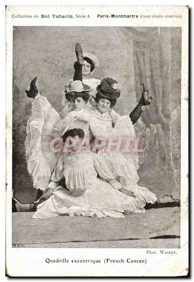Quadrille excentrique (French Cancan) — Bal Tabarin, Série A — Phot. Walery