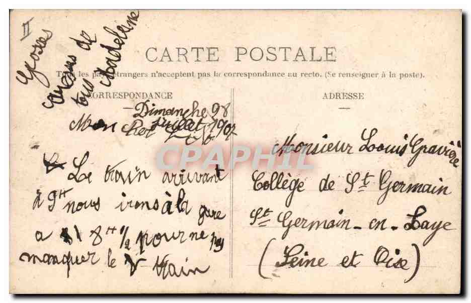 CPA Femme musique  — Verso