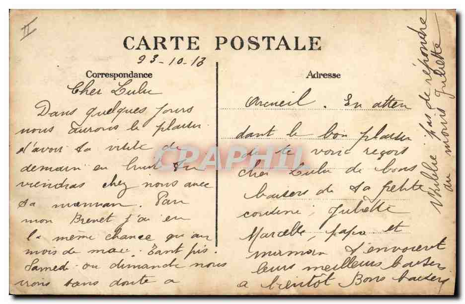 CPA Paris Parc Montsouris Le kiosque  — Rückseite