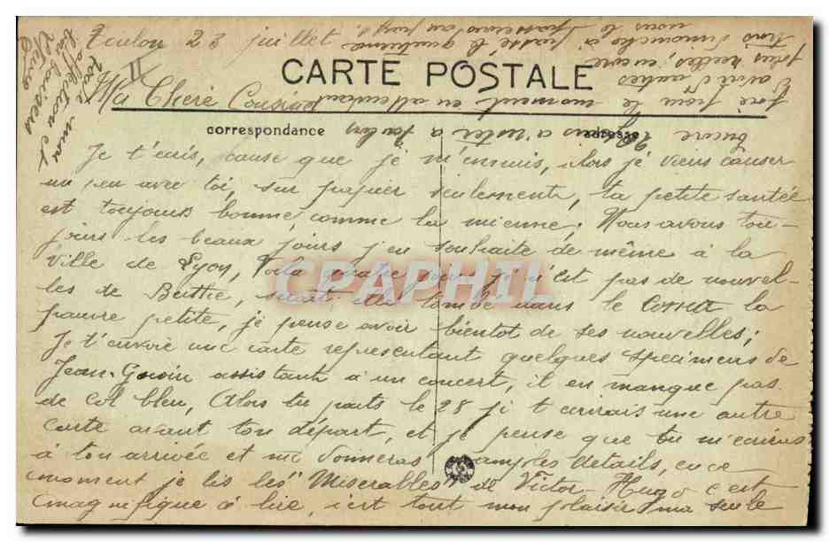CPA Toulon Place d'armes pendant la musique Kiosque  — Rückseite