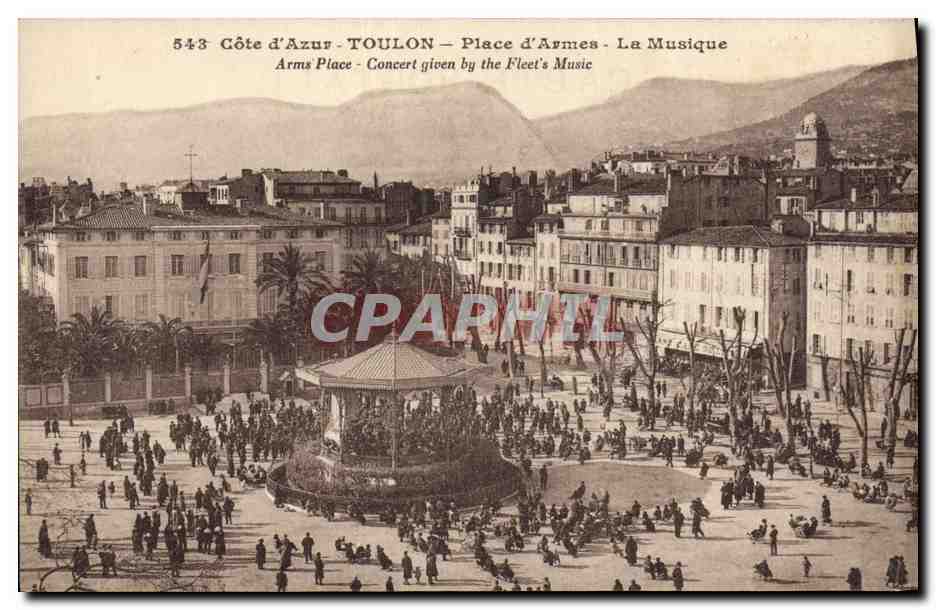 CPA Toulon Place d'armes La musique Kiosque 