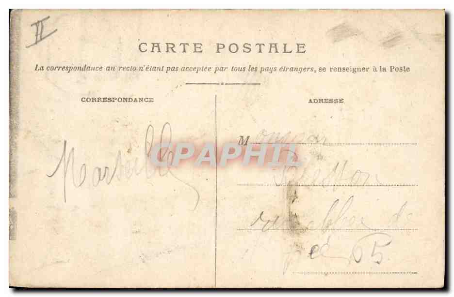 CPA Toulon Prefecture maritime et kiosque de la musique  — Rückseite