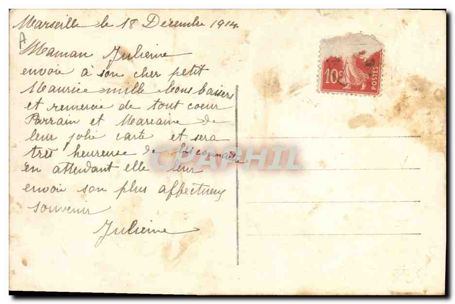 CPA Militaria Nos chefs General de Castelnau Joffre Pau — Verso