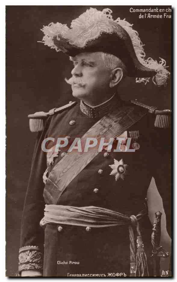 CPA Militaria Generalissime Joffre Commandant en chef de l'armee francaise