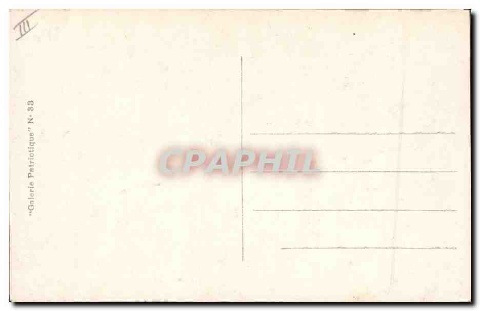 CPA Militaria Generalissime Joffre Commandant en chef de l'armee francaise — Verso