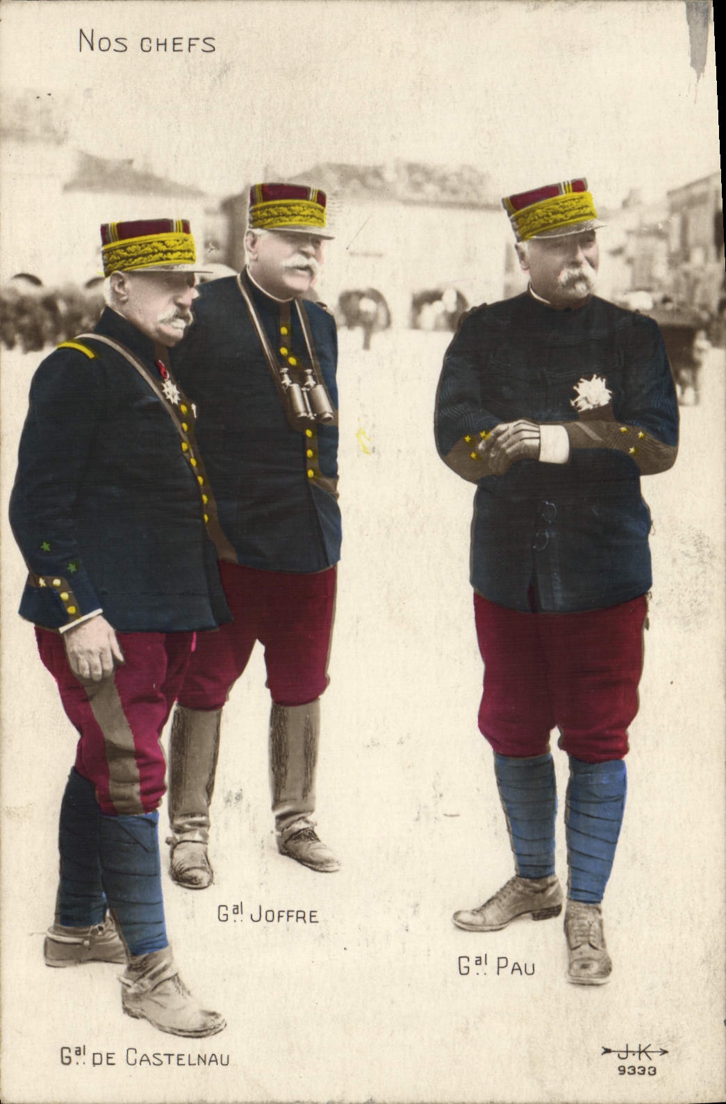 Our Generals — General Joffre, General Pau, General de Castelnau — edition J.K. n° 9333