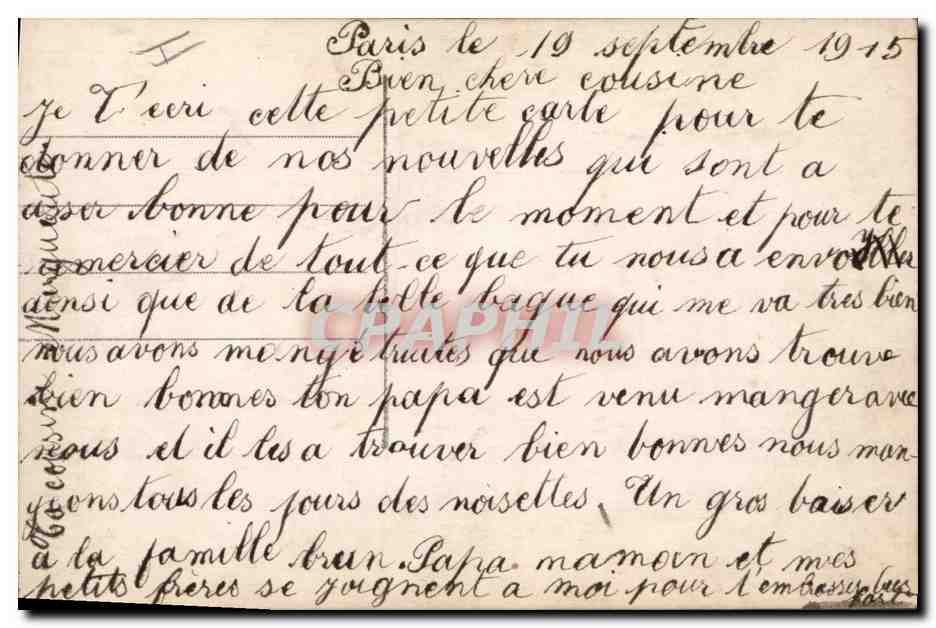 Our Generals — General Joffre, General Pau, General de Castelnau — edition J.K. n° 9333 — Back