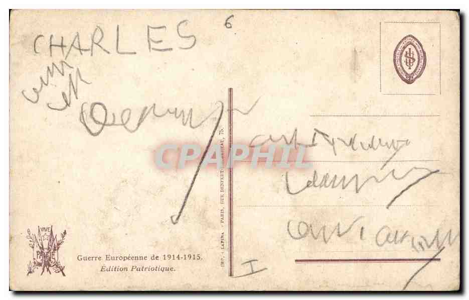 CPA Militaria General Joffre — Rückseite