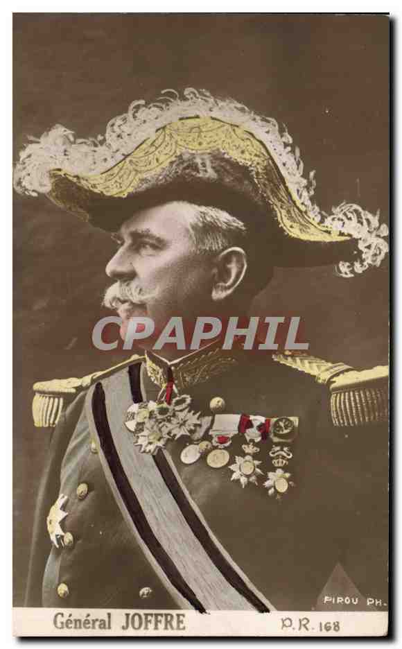 Général JOFFRE — portrait en uniforme avec décorations — PIROU PH. n° 168