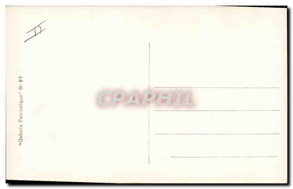 CPA Militaria Castelnau Joffre Pau — Verso
