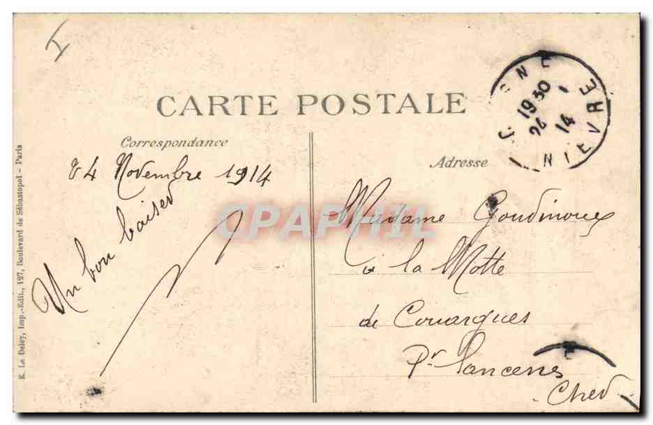 CPA Militaria Generaux de Castelnau Joffre Pau — Verso