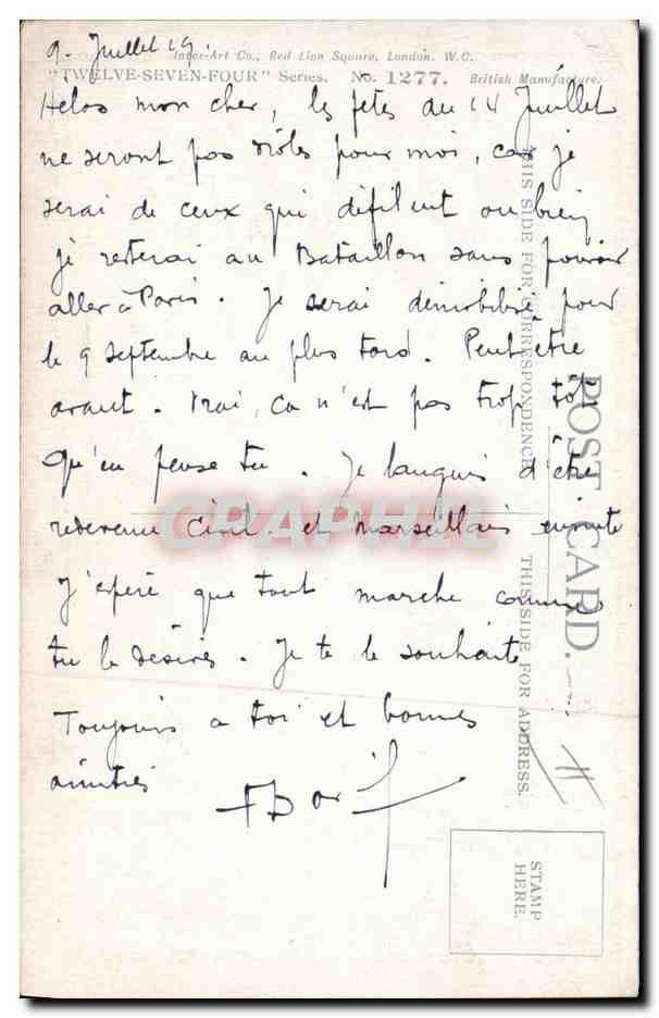 CPA Militaria Donald Mc Gill — Rückseite
