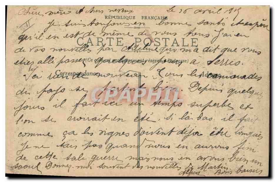 CPA Militaria Reserve aux chiens Train — Verso