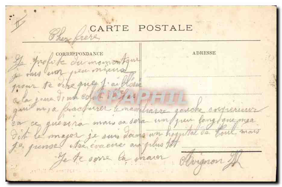 CPA Militaria Episodes de la guerre 1914  — Rückseite