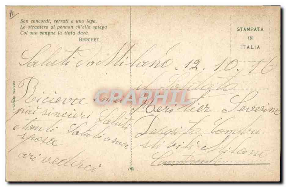 CPA Militaria Drapeaux France Italie Russie Russia Angeleterre Nicolas II — Rückseite