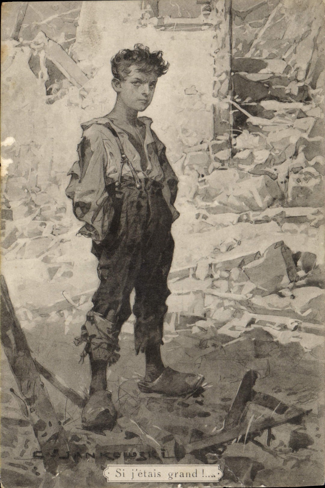CPA Militaria Si j'etais grand ! Enfant 