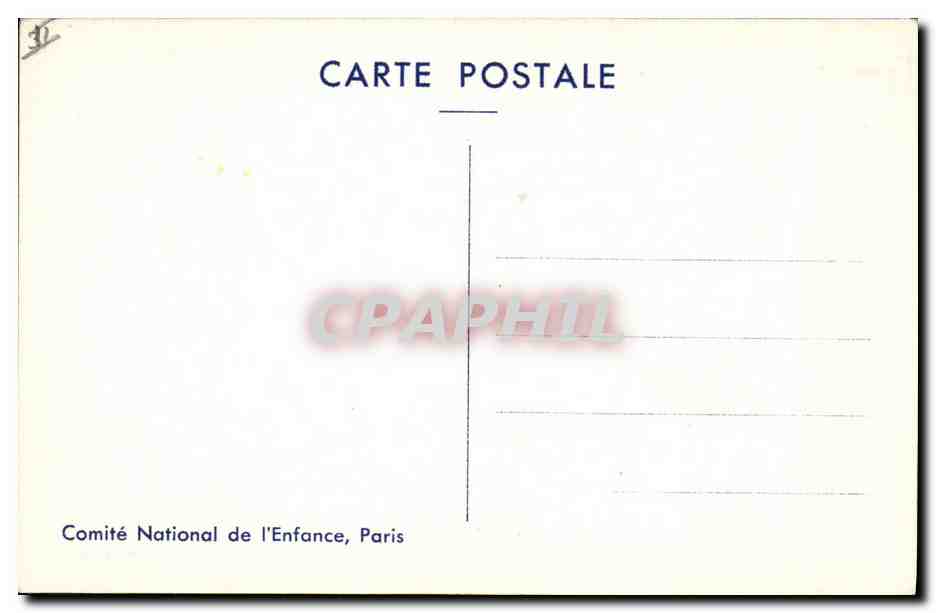 CPA Militaria Enfant Alsace — Rückseite