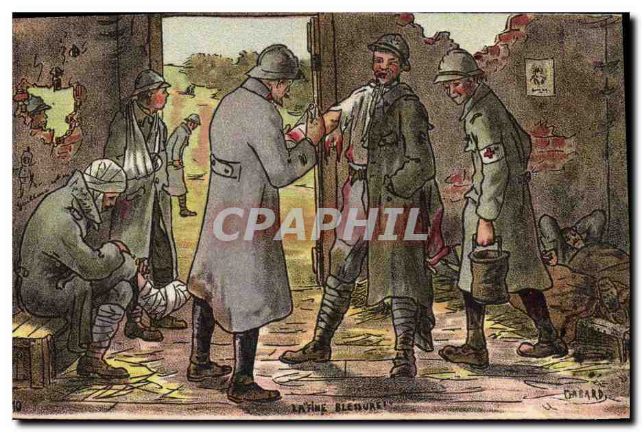 CPA Militaria La fine blessure