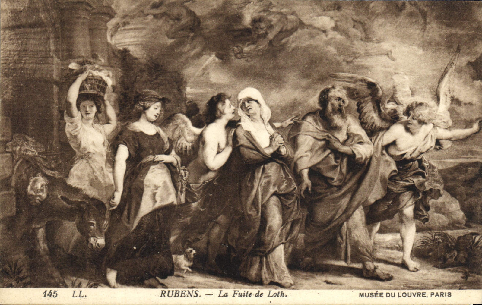 CPA Rubens La fuite de Loth Paris Musee du Louvre 