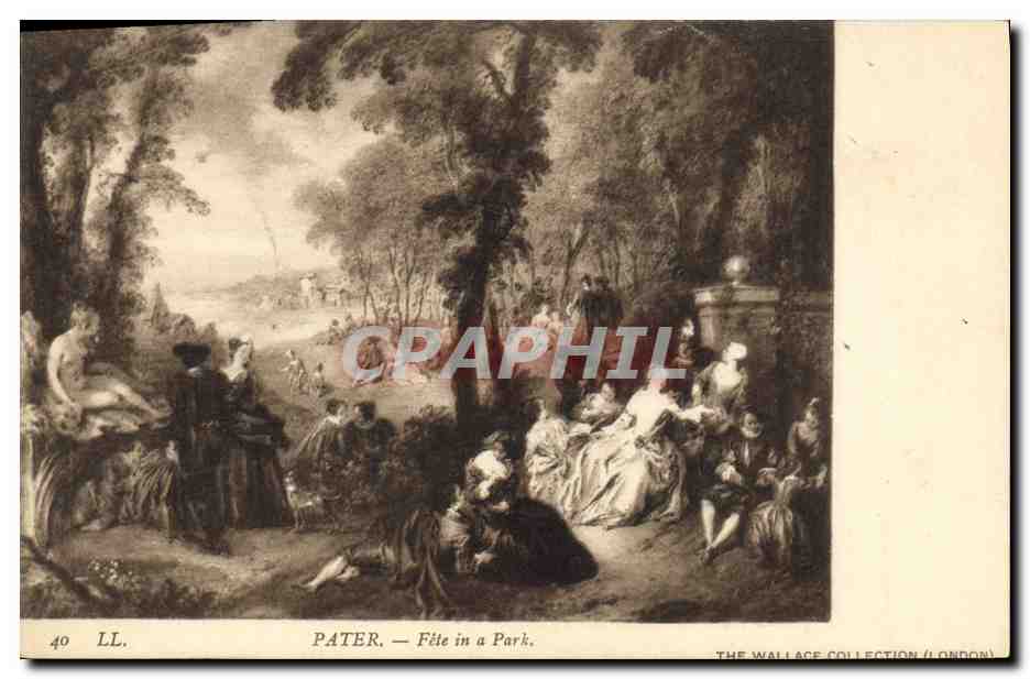CPA Pater Fete in a park The Wallace Collection London 