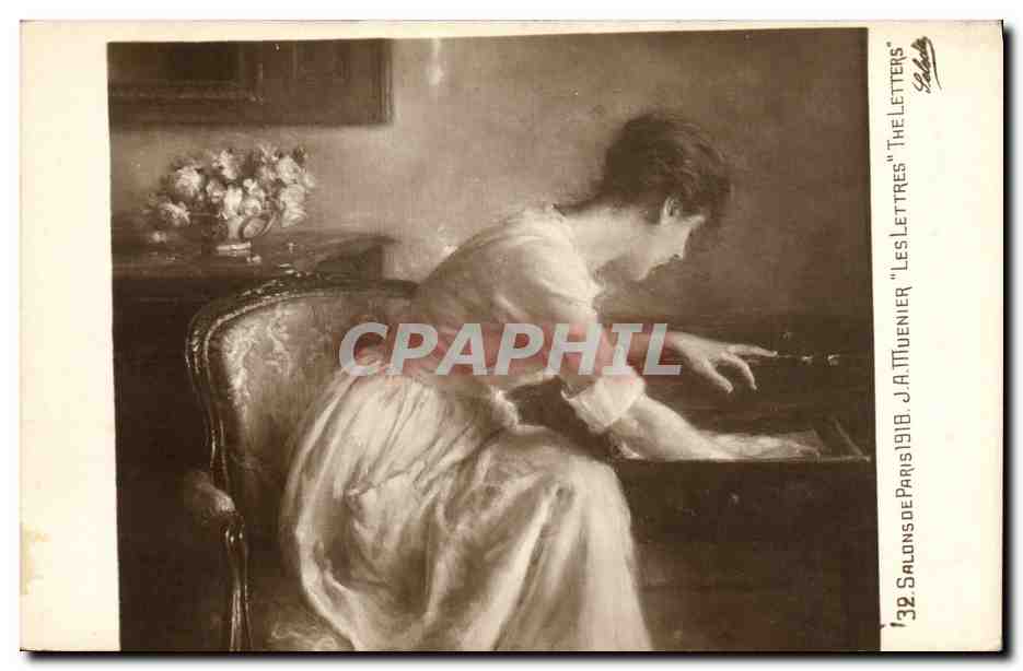 CPA Salons de Paris 1918 Muenier Les lettres 