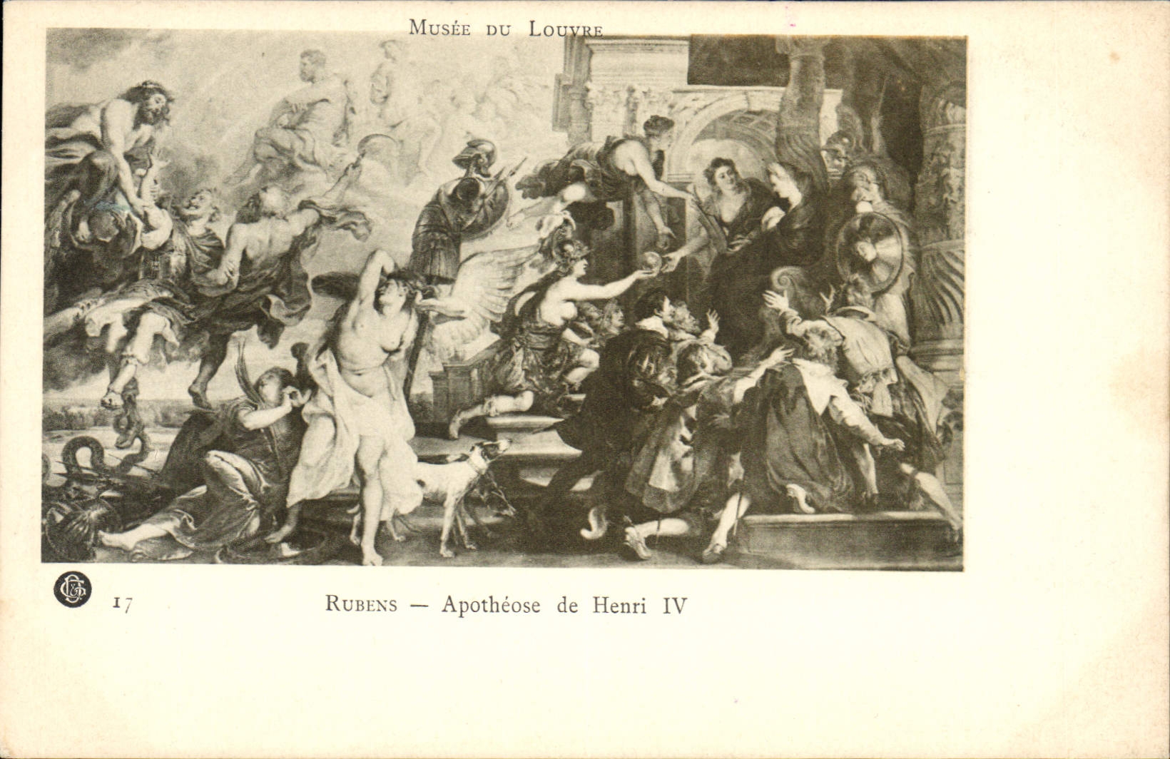 CPA Paris Musee du Louvre Rubens Apotheose de Henri IV 