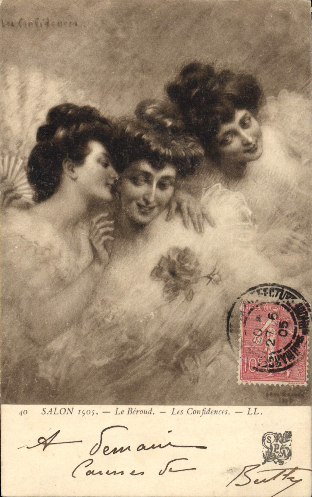 CPA Salon 1905 Le Beroud Les confidences 