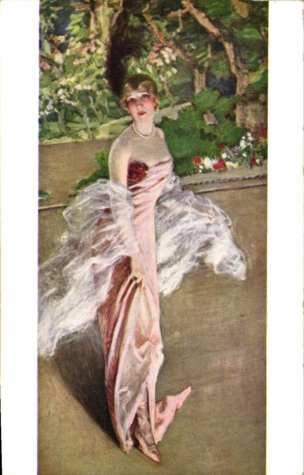 CPA Humbert Au theatre Mlle Simon Frevalles 