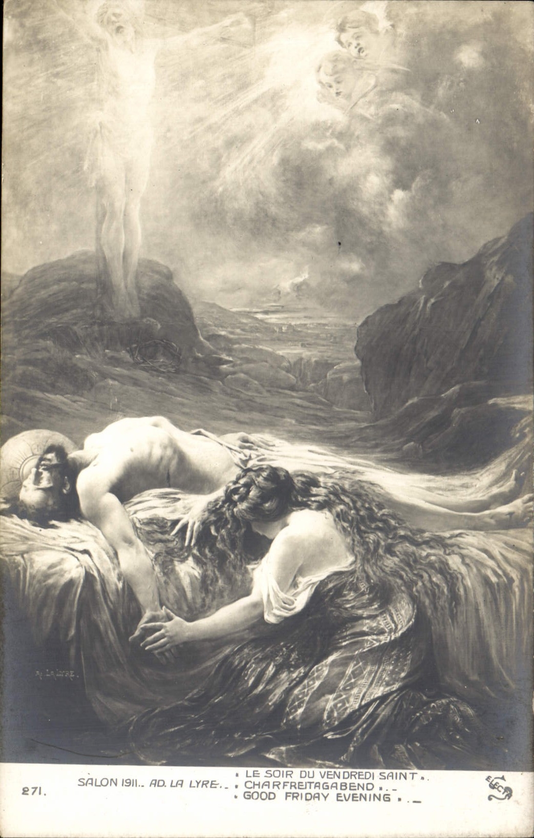 CPA Salon 1911 La Lyre Le soir du vendredi saint 