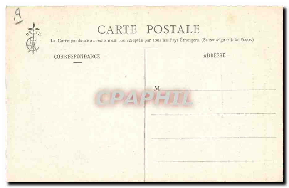 CPA Folklore Les chansons de Botrel Bretons tetus  — Verso