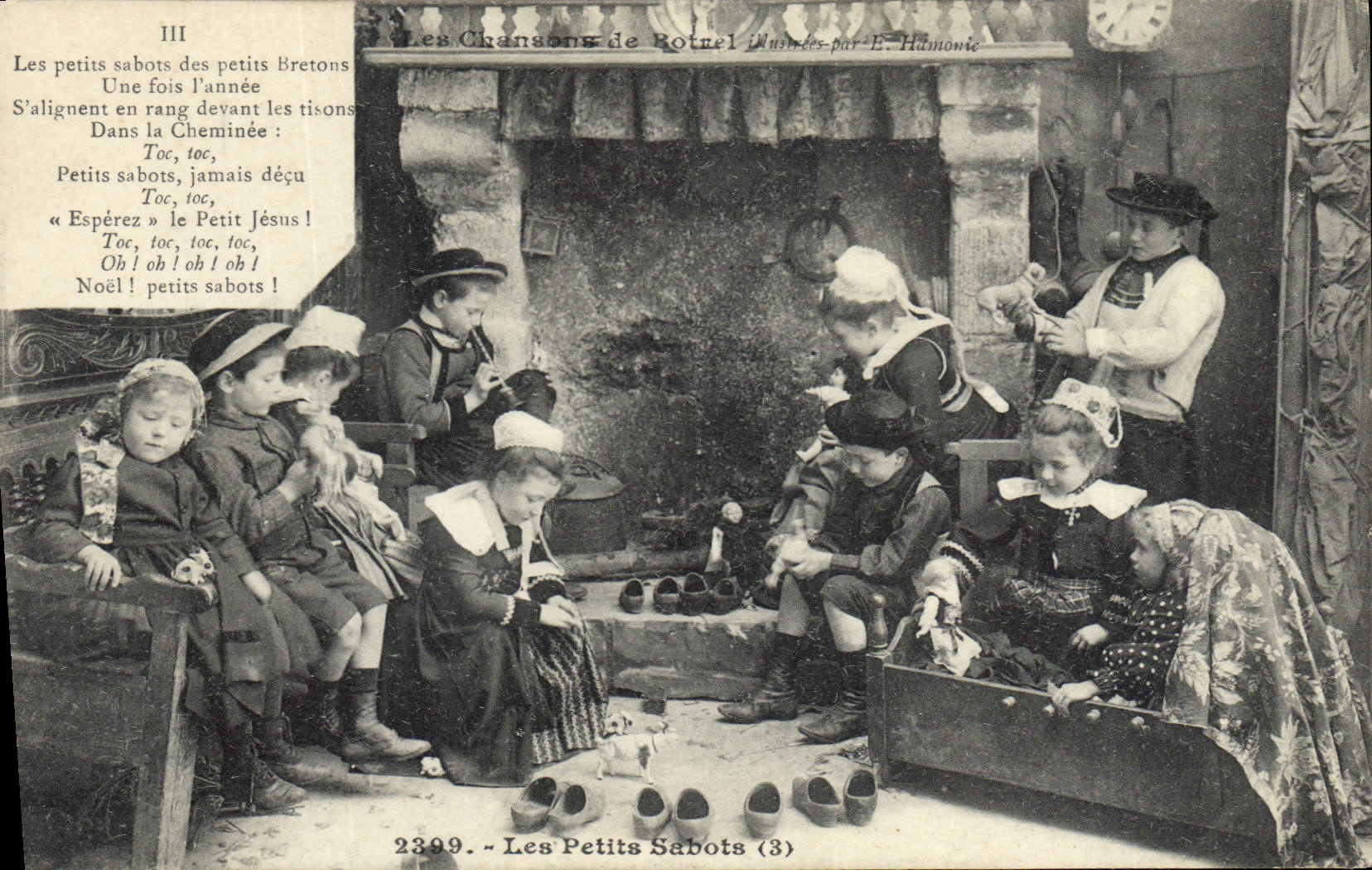 CPA Folklore Les chansons de Botrel Les petits sabots Enfants 