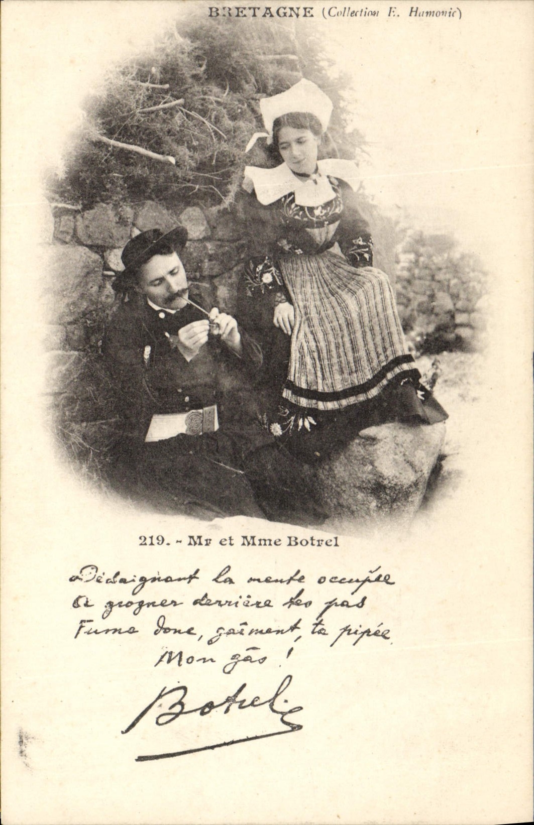 CPA Folklore Bretagne Mr et Mme Botrel 