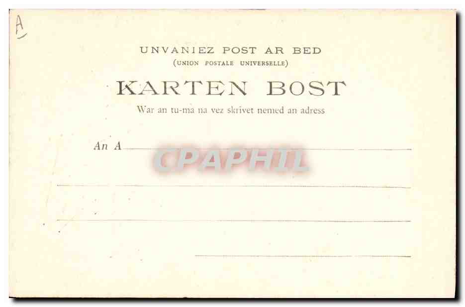 CPA Folklore Bretagne Mr et Mme Botrel  — Verso