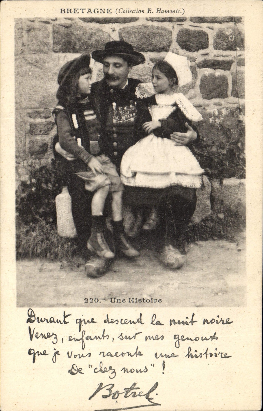 CPA Folklore Bretagne Une histoire Enfants 
