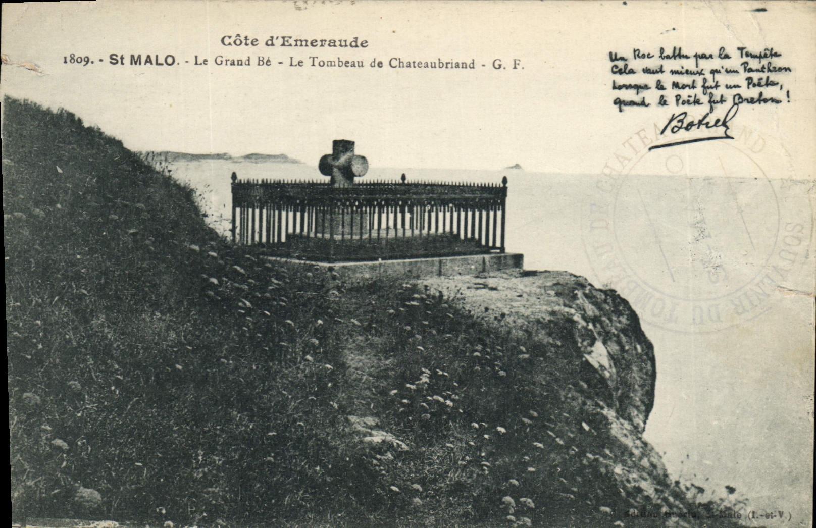 CPA Botrel St Malo Le Grand Be le tombeau de Chateaubriand 