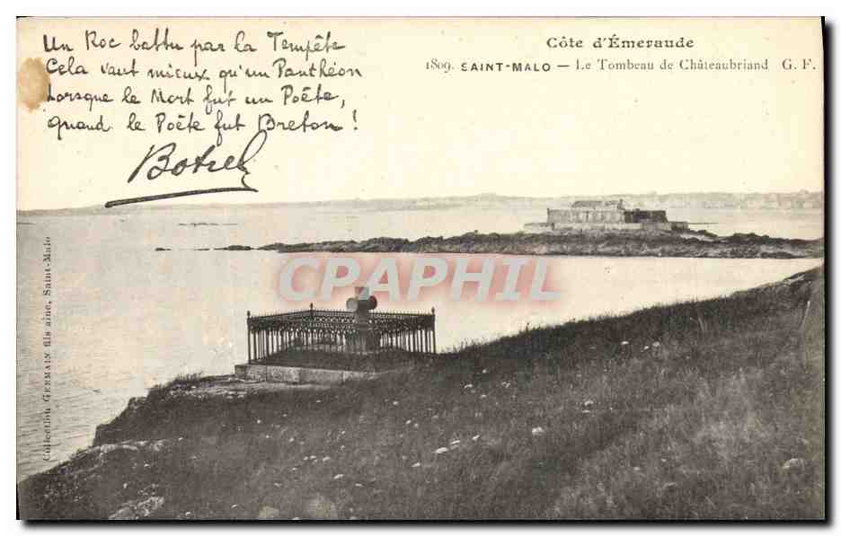 CPA Botrel St Malo Le Grand Be le tombeau de Chateaubriand 