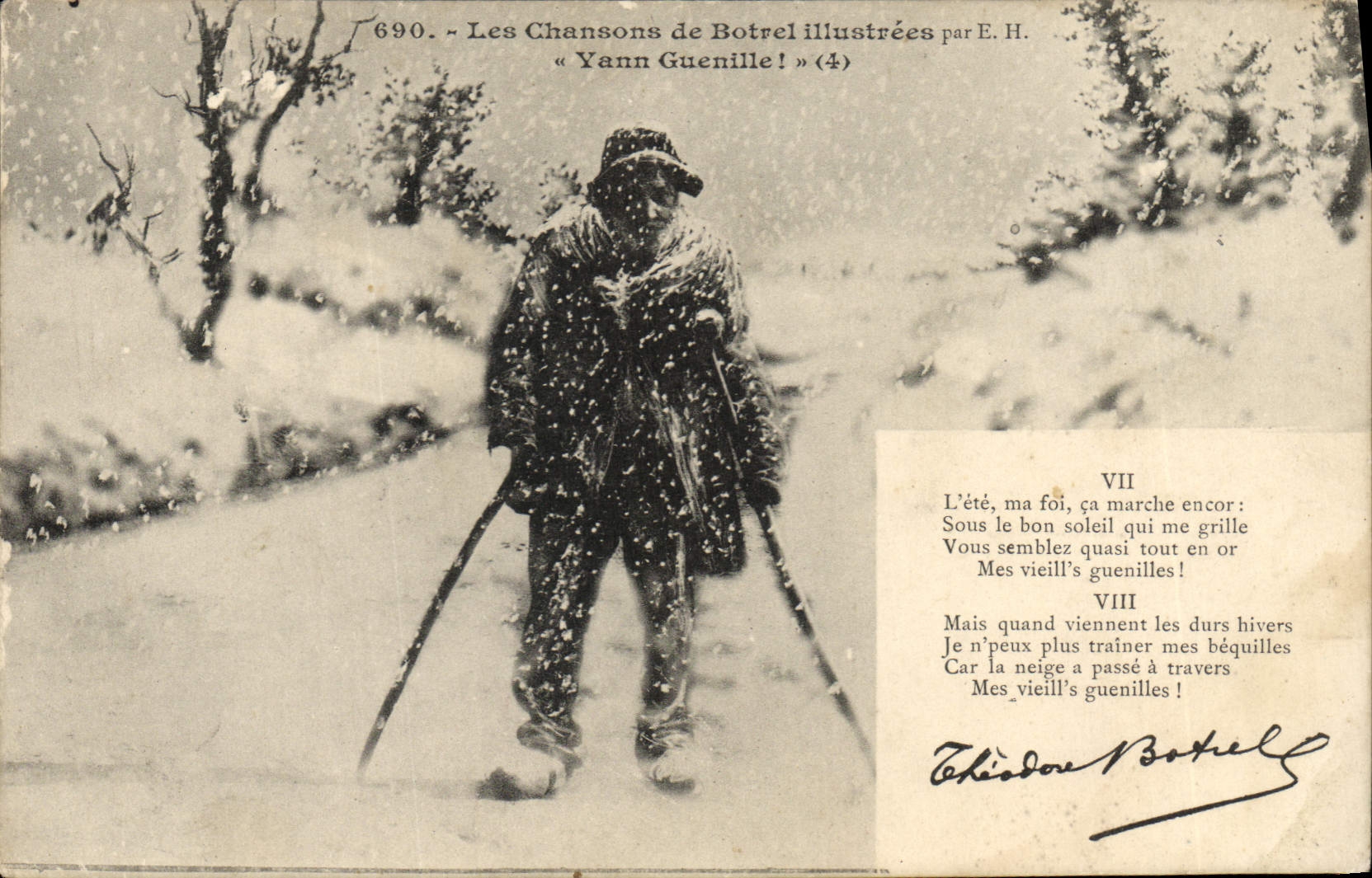 CPA Folklore Les chansons de Botrel Yann Guenille 