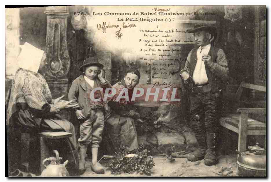 CPA Folklore Les chansons de Botrel Le petit Gregoire 